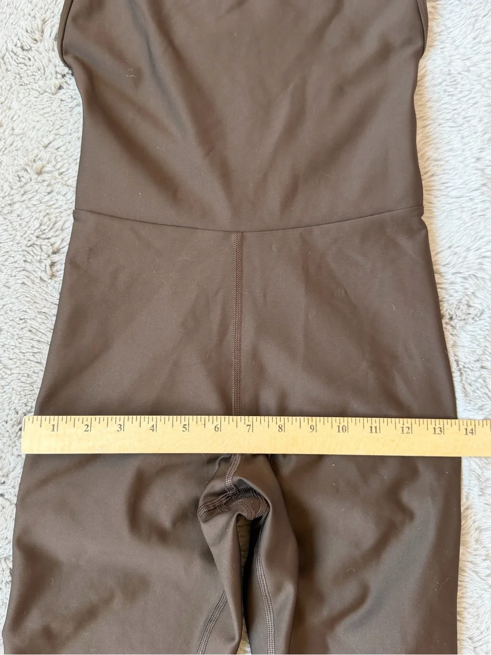 ALO Yoga Women's Small Brown Airlift Jumpsuit Unitard Bodysuit Open Back Flare